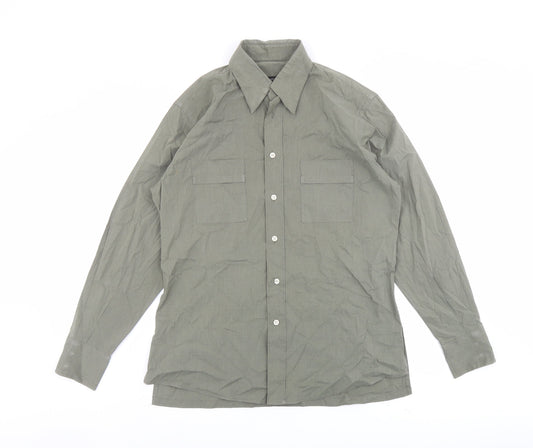 Mens UK Size S Mexx Green  Button-Up Long Sleeve Casual Shirt