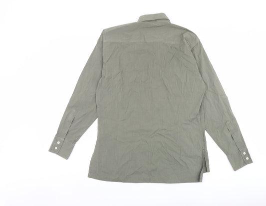 Mens UK Size S Mexx Green  Button-Up Long Sleeve Casual Shirt
