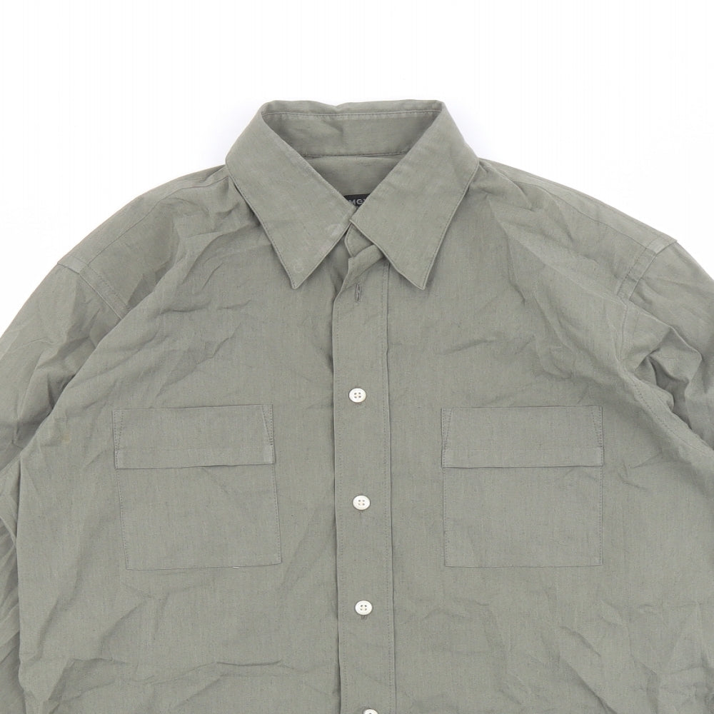 Mens UK Size S Mexx Green  Button-Up Long Sleeve Casual Shirt