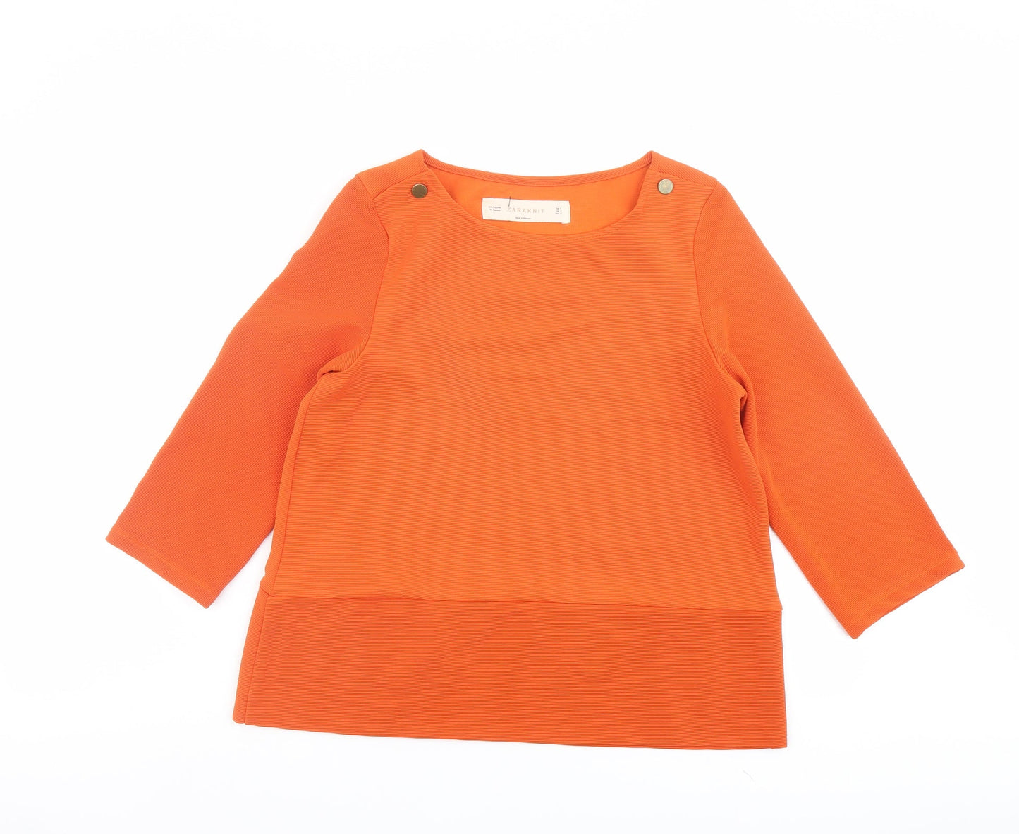 Womens UK Size S Zara Orange Basic Blouse