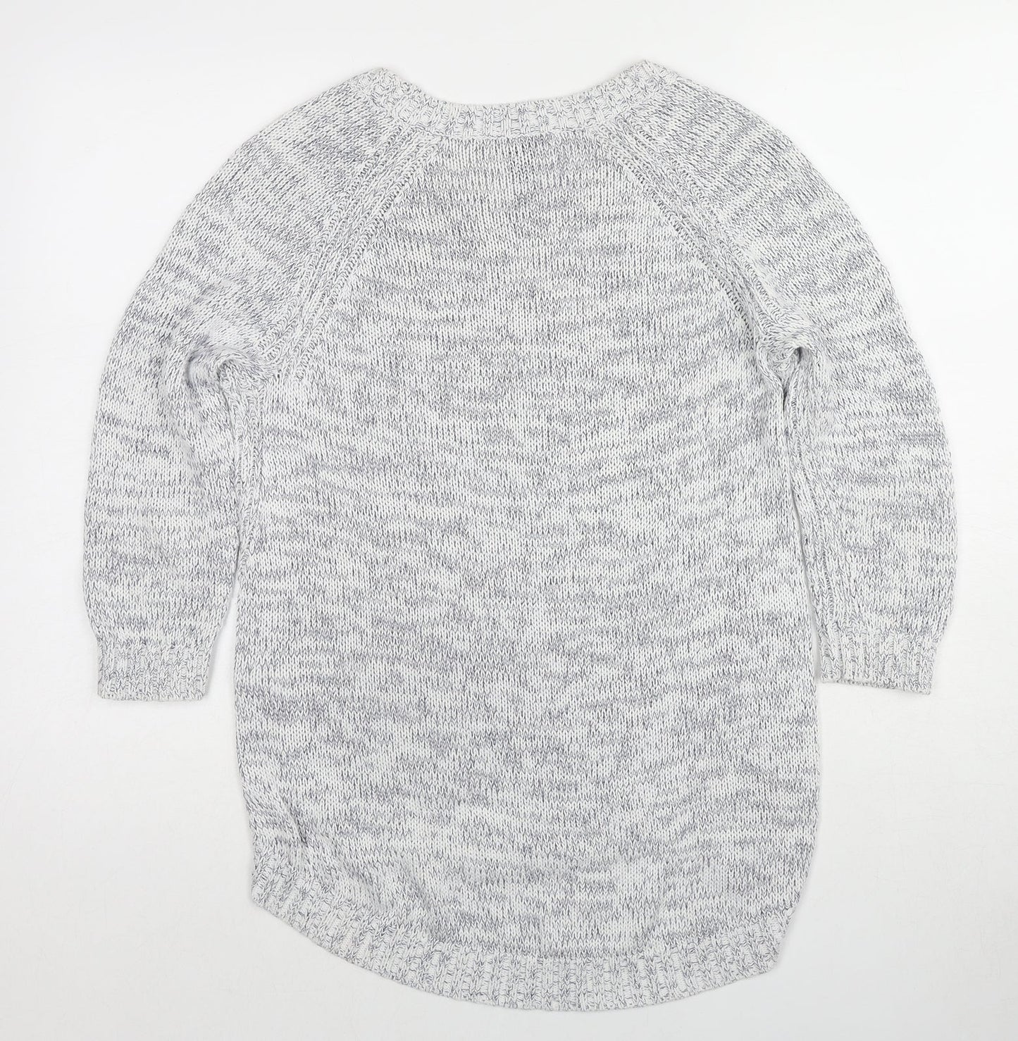 Gap Womens White Round Neck Cotton Pullover Jumper Size S