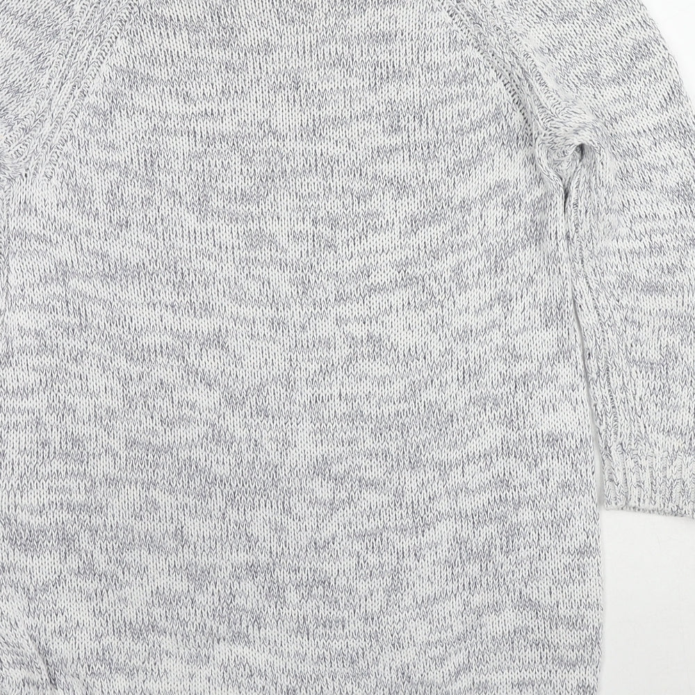 Gap Womens White Round Neck Cotton Pullover Jumper Size S