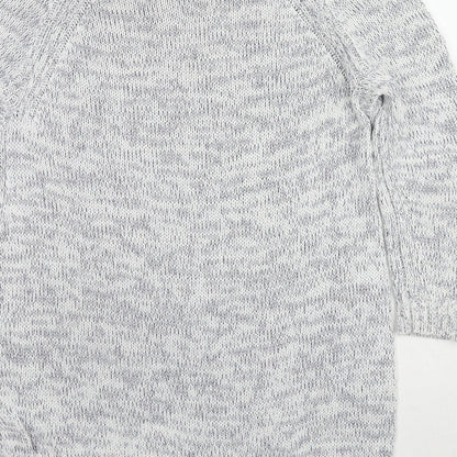 Gap Womens White Round Neck Cotton Pullover Jumper Size S