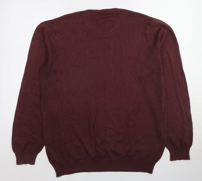 Womens UK Size L Marks and Spencer Red Pullover Jumper
