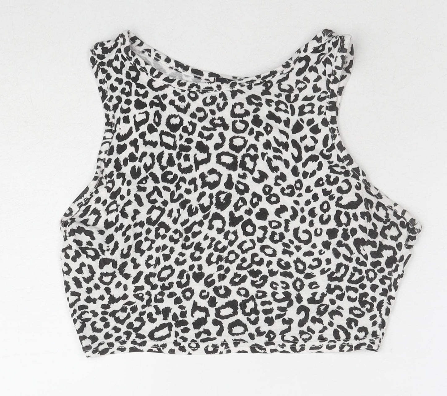 Womens UK Size 10 PRETTYLITTLETHING White Cropped Tank