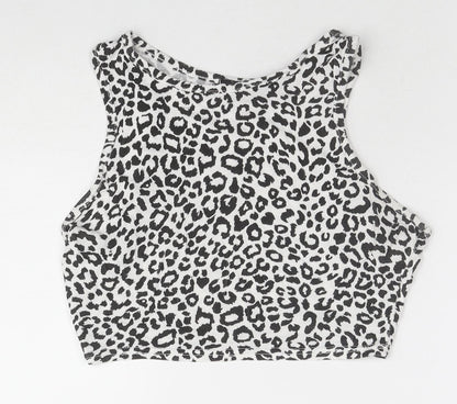 Womens UK Size 10 PRETTYLITTLETHING White Cropped Tank