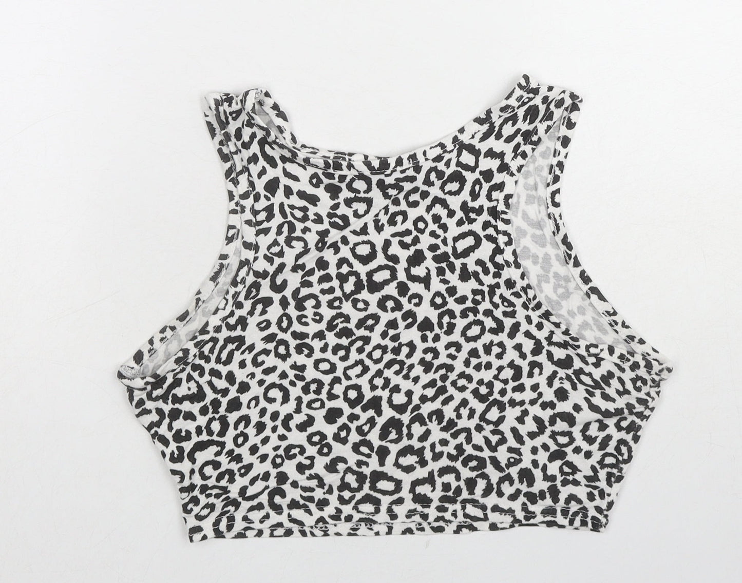 Womens UK Size 10 PRETTYLITTLETHING White Cropped Tank
