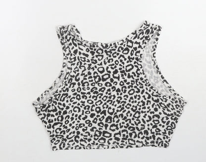 Womens UK Size 10 PRETTYLITTLETHING White Cropped Tank