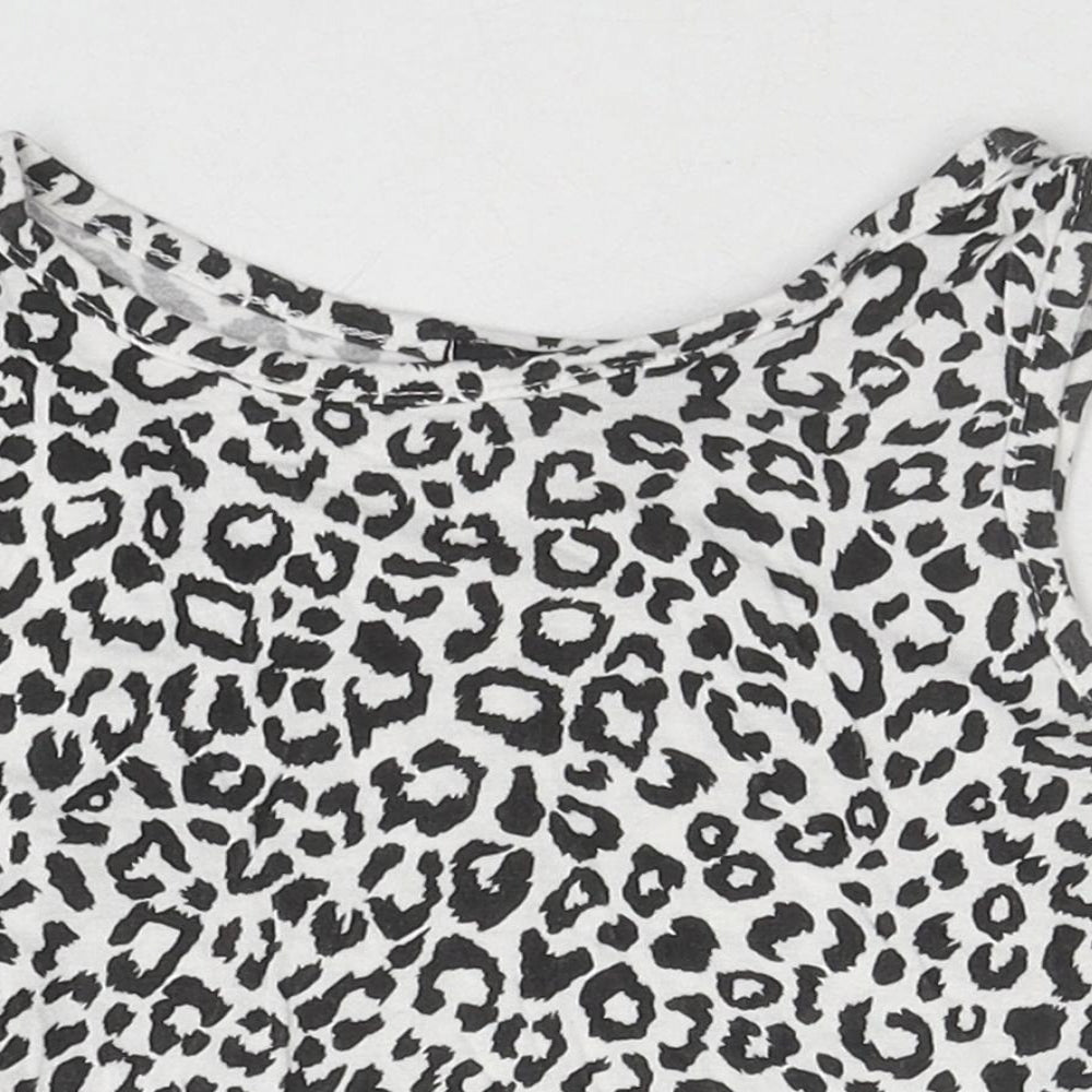 Womens UK Size 10 PRETTYLITTLETHING White Cropped Tank