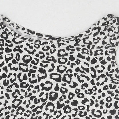 Womens UK Size 10 PRETTYLITTLETHING White Cropped Tank