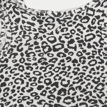 Womens UK Size 10 PRETTYLITTLETHING White Cropped Tank