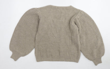 Womens UK Size S Isabella D. Beige Pullover Jumper
