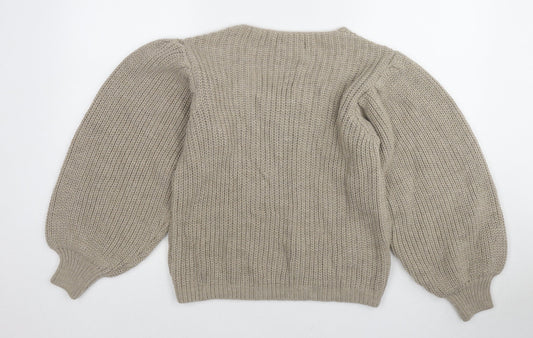 Womens UK Size S Isabella D. Beige Pullover Jumper