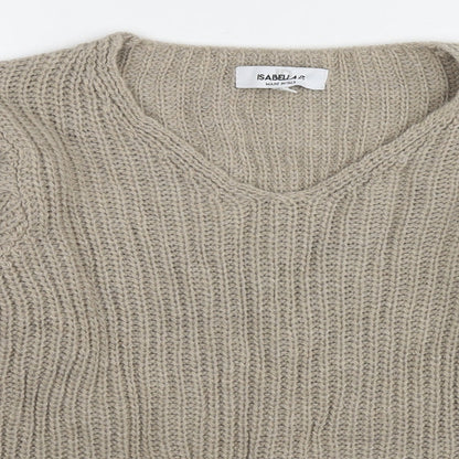 Womens UK Size S Isabella D. Beige Pullover Jumper