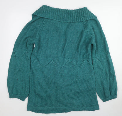 Womens UK Size 12 Marks and Spencer Blue Cardigan Jumper