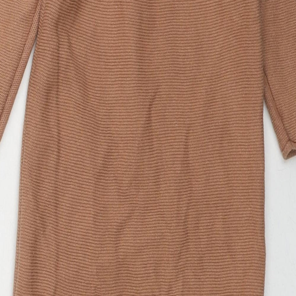 H&M Boys Brown Cotton Babygrow One-Piece Size 24 Months Button