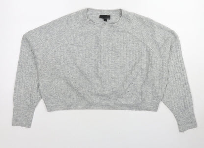 Womens UK Size 12 Topshop Grey Pullover Jumper