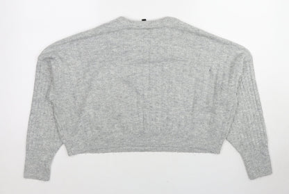 Womens UK Size 12 Topshop Grey Pullover Jumper