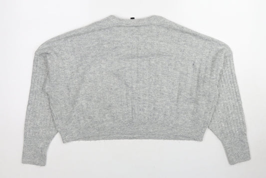 Womens UK Size 12 Topshop Grey Pullover Jumper