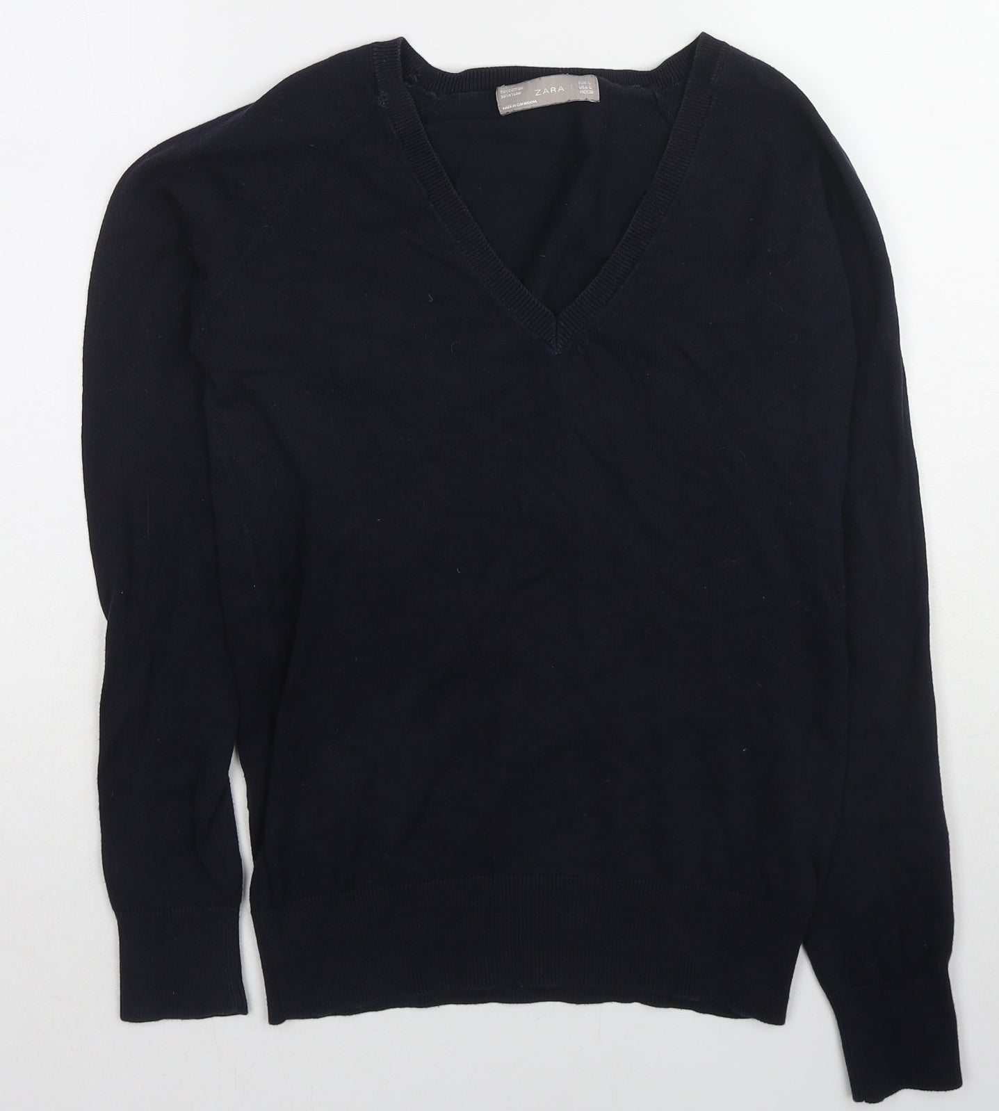 Womens UK Size L Zara Blue Pullover Jumper