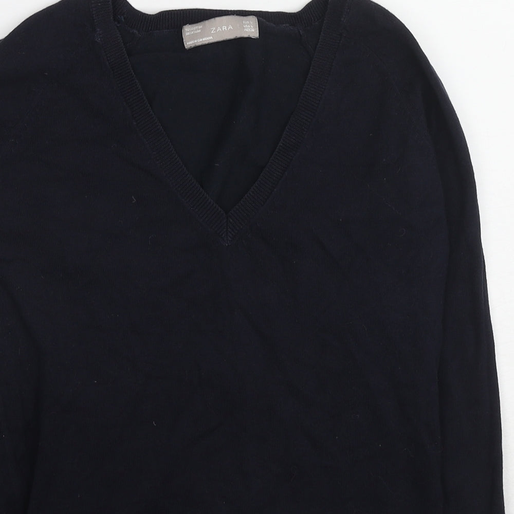 Womens UK Size L Zara Blue Pullover Jumper