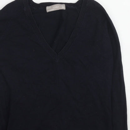 Womens UK Size L Zara Blue Pullover Jumper