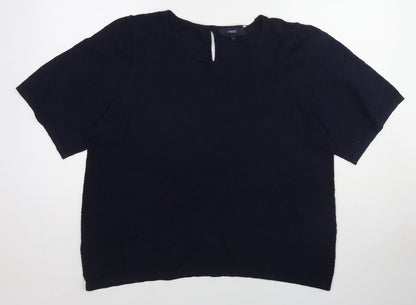 Womens UK Size 18 Marks and Spencer Blue Basic T-Shirt