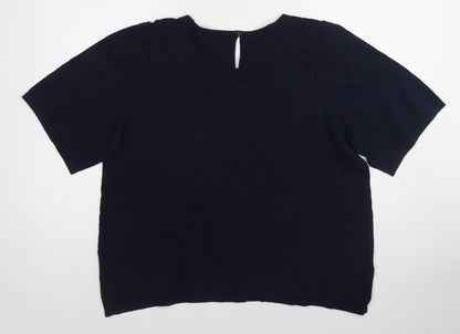 Womens UK Size 18 Marks and Spencer Blue Basic T-Shirt
