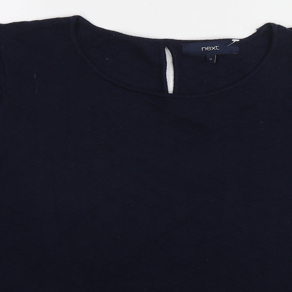 Womens UK Size 18 Marks and Spencer Blue Basic T-Shirt