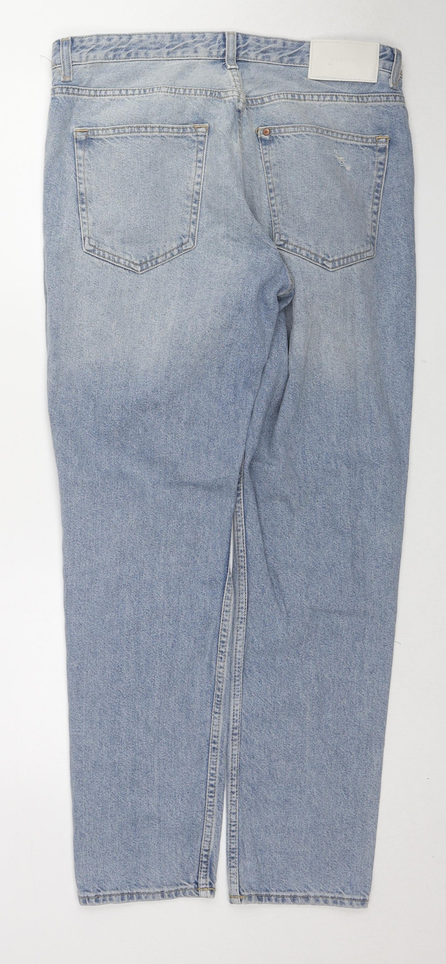Womens UK Size 28 in H&M Regular Fit Straight Blue Jeans