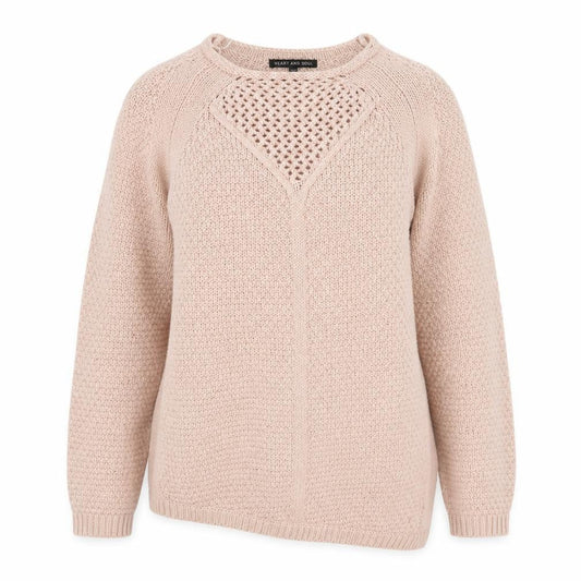 Womens UK Size 10 Heart & Soul Pink Pullover Jumper