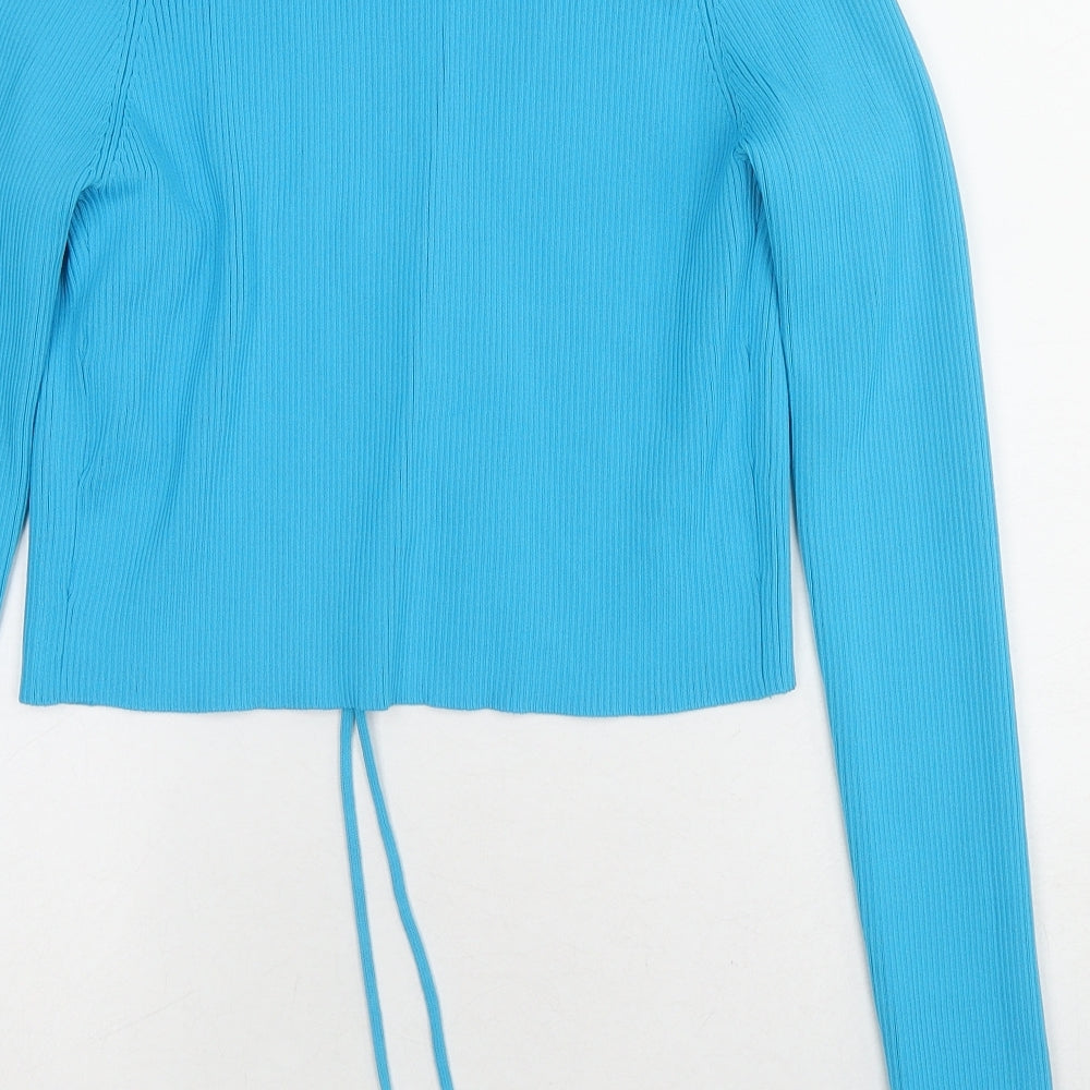 Womens UK Size L Zara Blue Cardigan Jumper