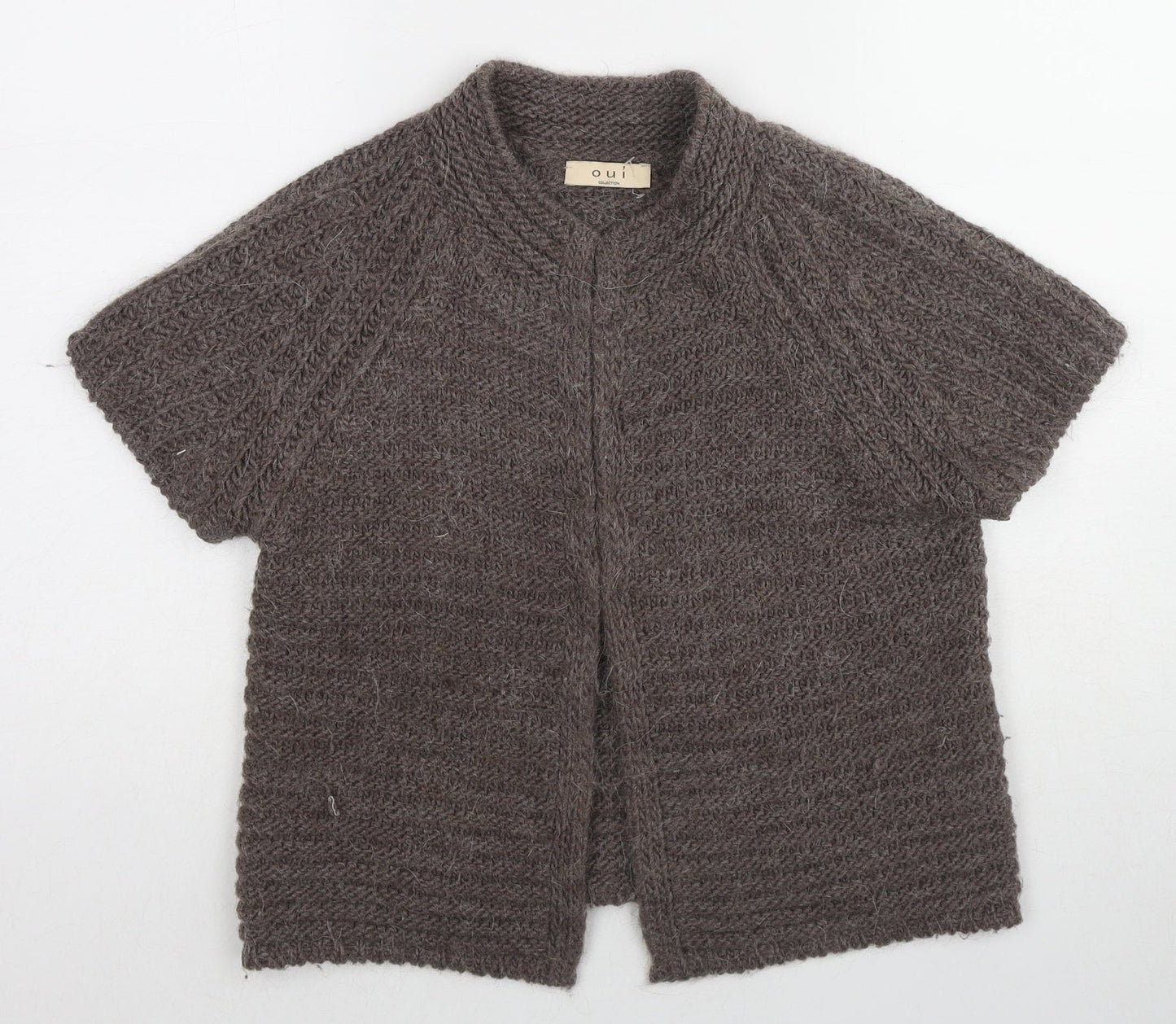 Womens UK Size 14 Oui Brown Cardigan Jumper