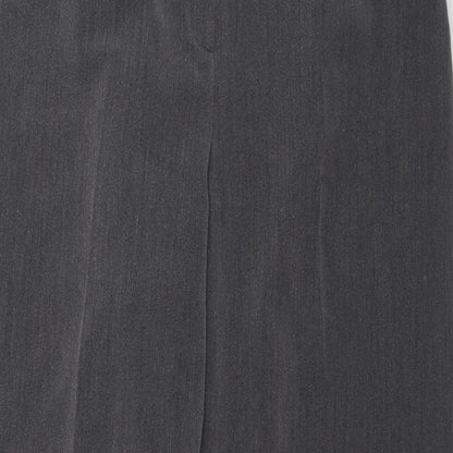 Maine Womens Grey Polyester Trousers Size 14 L27 in Regular Zip