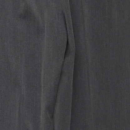 Maine Womens Grey Polyester Trousers Size 14 L27 in Regular Zip