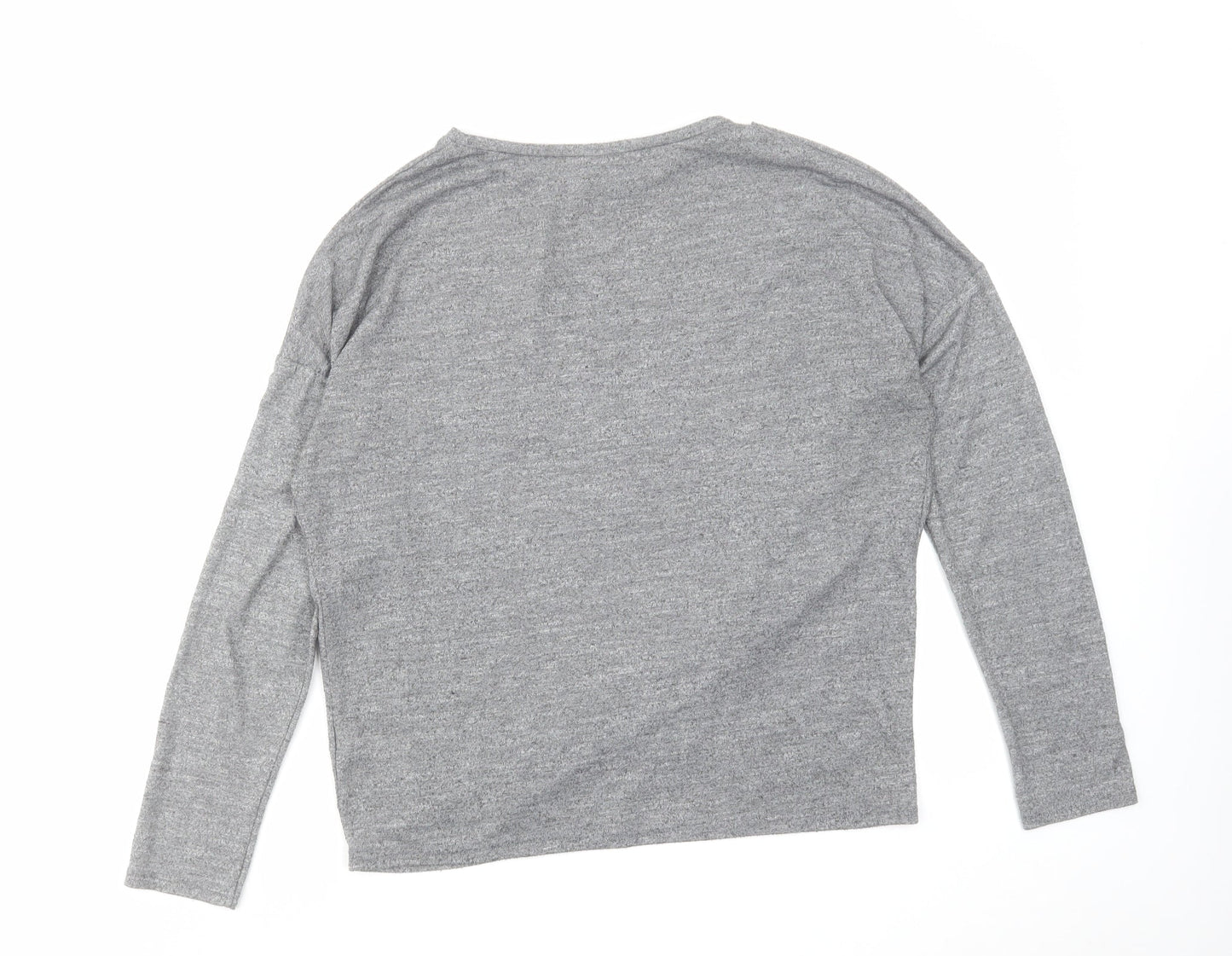 Womens UK Size 10 Topshop Grey Basic Blouse