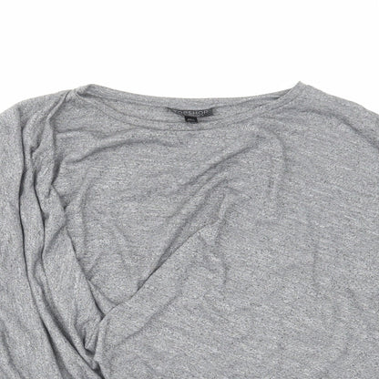 Womens UK Size 10 Topshop Grey Basic Blouse