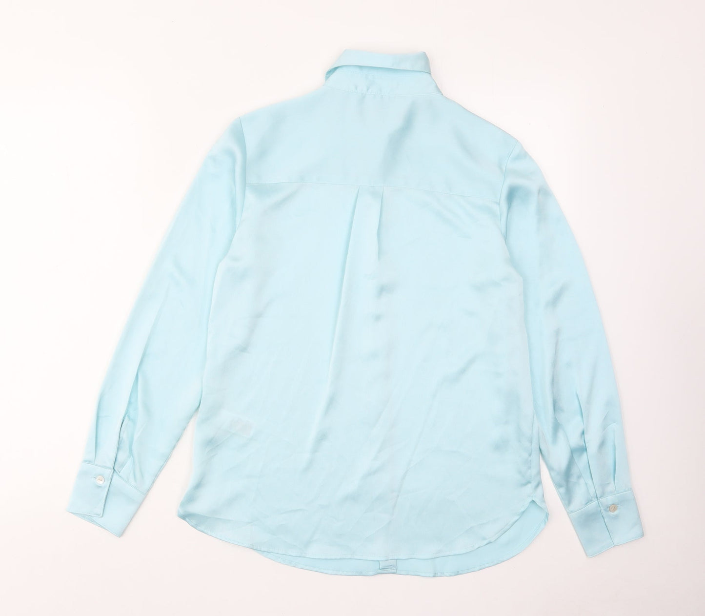 Womens UK Size 6 Marks and Spencer Blue Basic Button-Up