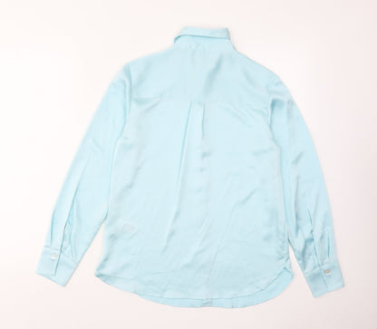 Womens UK Size 6 Marks and Spencer Blue Basic Button-Up
