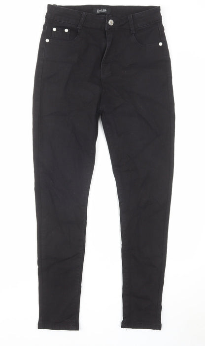 Womens UK Size 12 Denim Wise Regular Fit Skinny Black Jeans