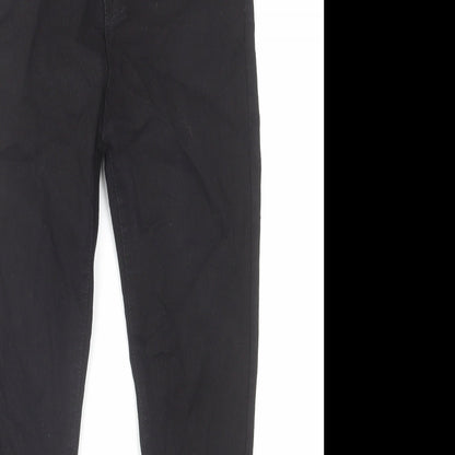 Womens UK Size 12 Denim Wise Regular Fit Skinny Black Jeans