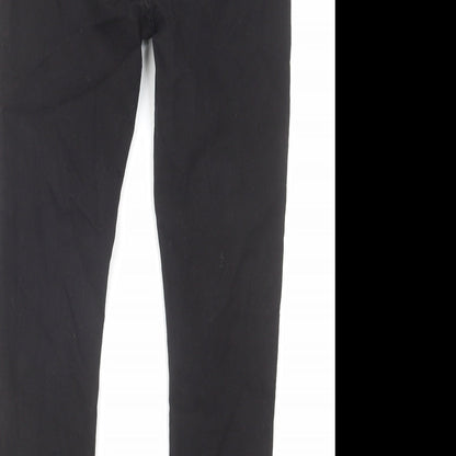 Womens UK Size 12 Denim Wise Regular Fit Skinny Black Jeans