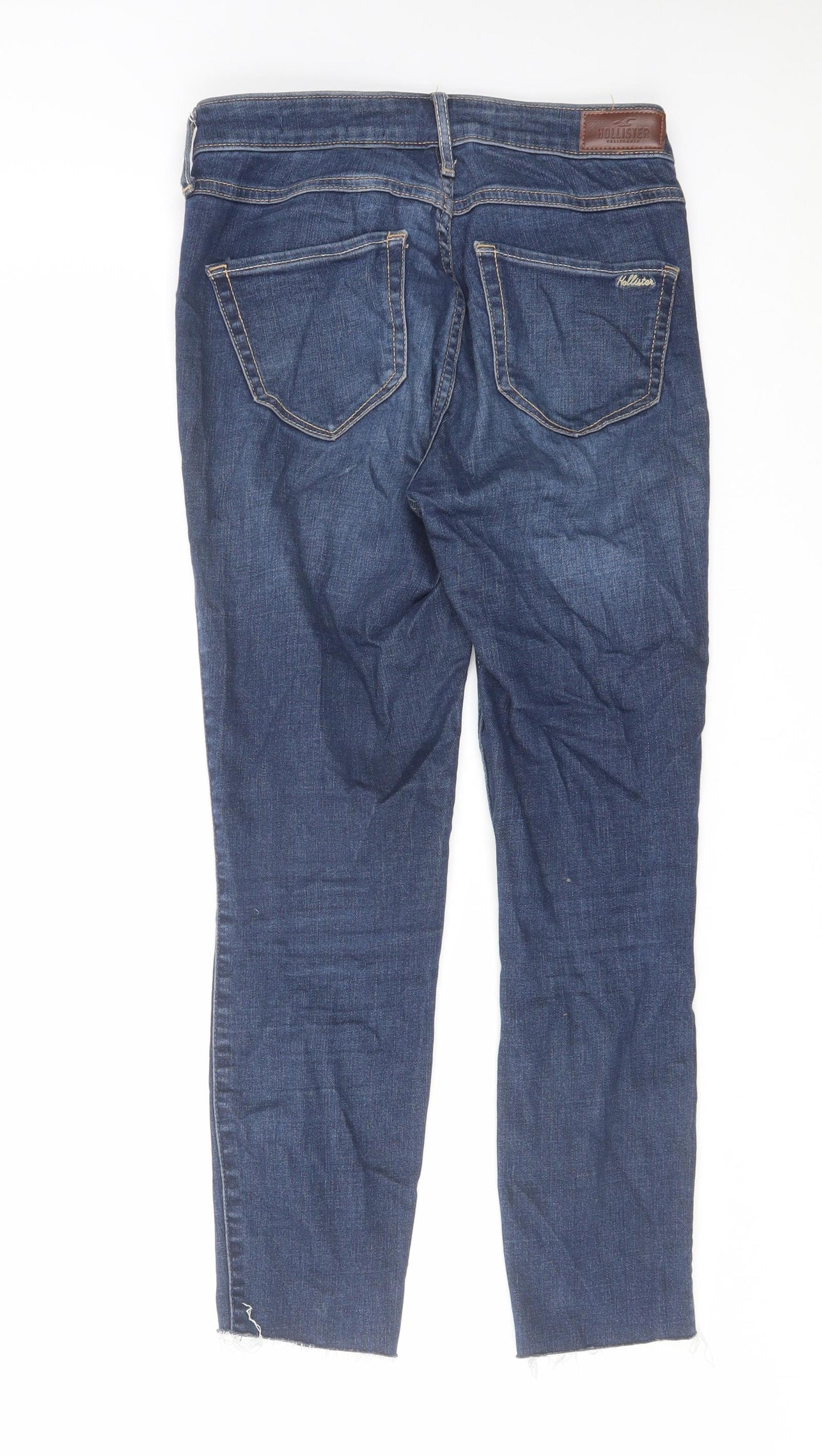 Hollister Womens Blue Cotton Straight Jeans Size 25 in L30 in Regular Zip