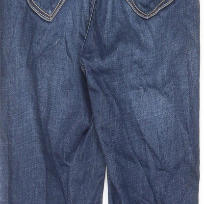 Hollister Womens Blue Cotton Straight Jeans Size 25 in L30 in Regular Zip