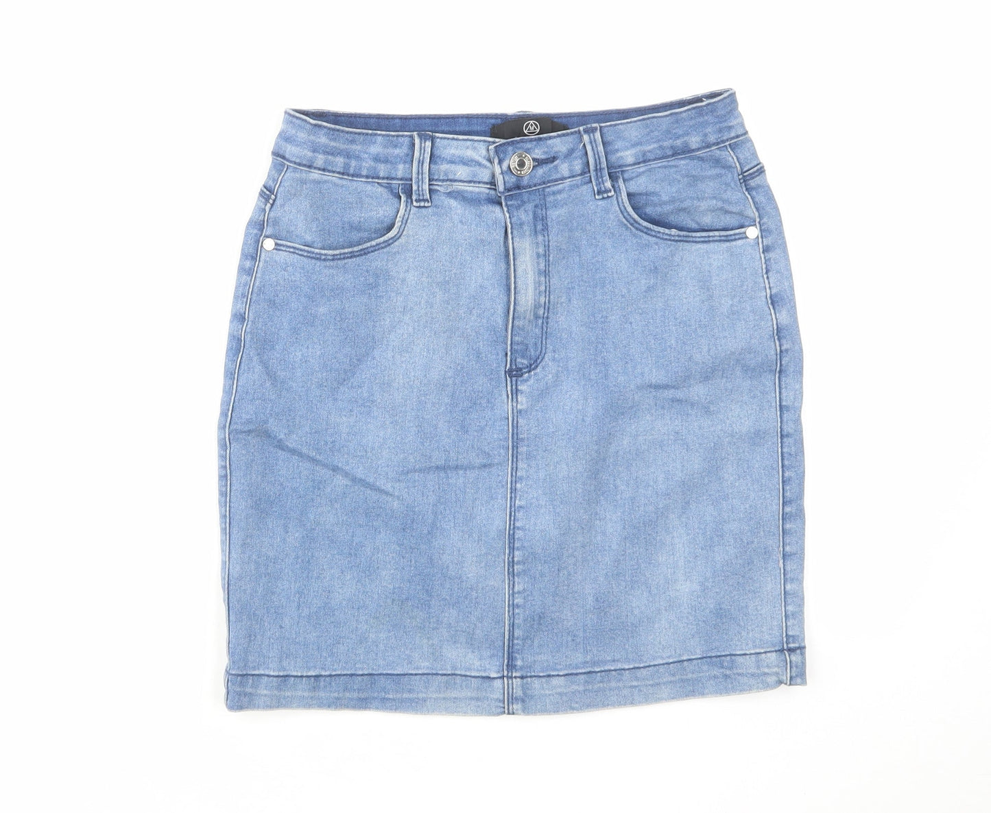 Womens UK Size 10 Missguided A-Line Denim Skirt