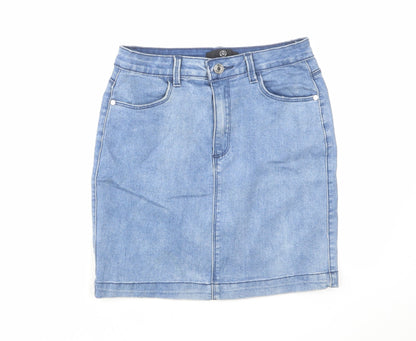 Womens UK Size 10 Missguided A-Line Denim Skirt