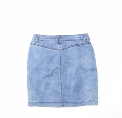 Womens UK Size 10 Missguided A-Line Denim Skirt