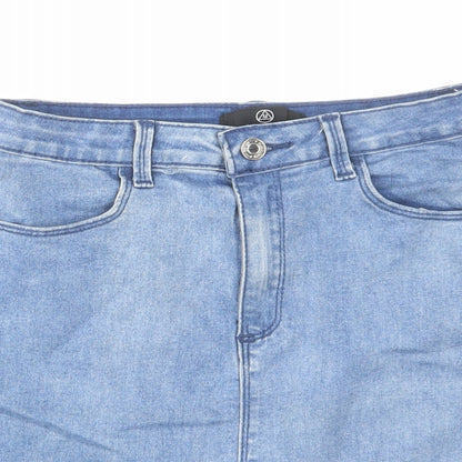 Womens UK Size 10 Missguided A-Line Denim Skirt