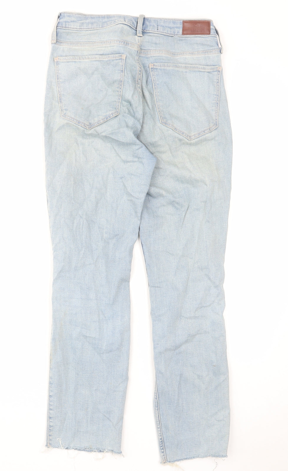 Hollister Womens Blue Cotton Straight Jeans Size 27 in L27 in Regular Zip