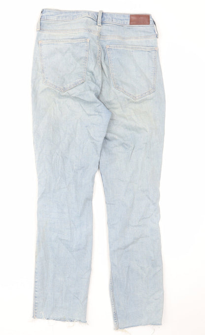 Hollister Womens Blue Cotton Straight Jeans Size 27 in L27 in Regular Zip